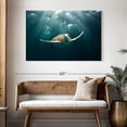 thumbnail image 3 of Elephant Stock Red Sea Green Turtle Wall Art - Horizontal Canvas Wall Art - Living Room Wall Decor - Animal Canvas - Teal And Blue Decor - 48" x 32", 3 of 8
