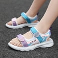 thumbnail image 6 of REDARER Girls Heart Decor Sport Sandals Soft Sole Breathable Hook and Loop Summer Outdoor Beach Footwear for Kids,2, 6 of 9