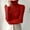 Red, variant on Vetsdori Soft Sweaters for Women comfy Pullover Long Sleeve Red Solid Knit Office Turtleneck Womens Tops