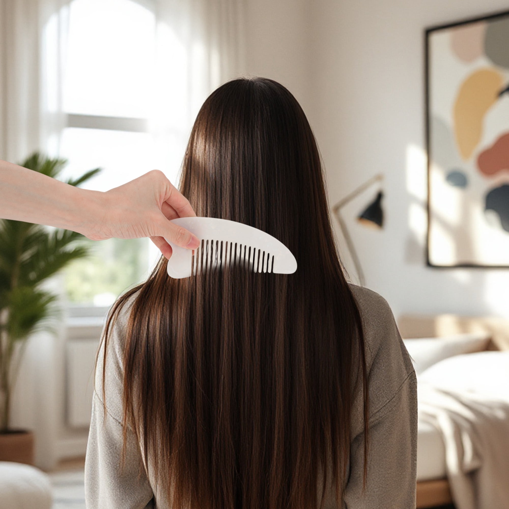 Unique Bargains 1 Pc Anti Static Hair Comb Designed for All Hair Types Styles Clear
