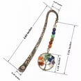 thumbnail image 3 of RSAMD Natural Crystal Spiritual Bookmark Gravel Stone Tree of Life Chakra Beads Gift-Clear Quartz, 3 of 5