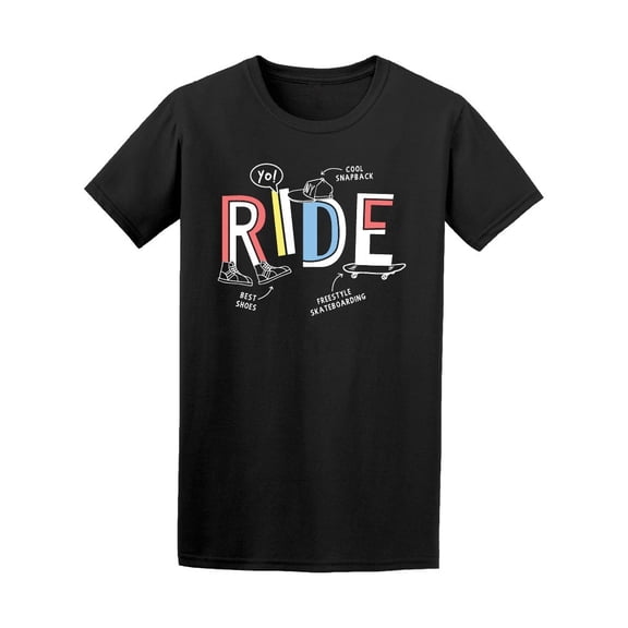 Skateboard Ride Graphic Tee Men's -Image by Shutterstock