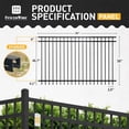 thumbnail image 3 of Fencer Wire Heavy Duty Flat Top Fence Barrier Panel, 5FT Height X 8FT Width Anti-Rust Metal Fencing Panel, 2” Diameter Steel Outdoor Decorative Garden Fence Panel for Yard, Pool, Patio, Single Panel, 3 of 9