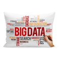 thumbnail image 1 of BOSDECO Taie d'Oreiller Analyse Big Data Nuage de Mots Quantité d'Actifs 20x30 Pouces, 1 of 1
