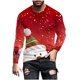 thumbnail image 2 of Blusas y camisas de manga larga y cuello redondo para hombre, informales, a la moda, con estampado navideño, cuello redondo, blusas de licra de manga larga para hombre., 2 of 5