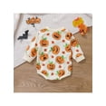 thumbnail image 3 of FOCUSNORM Halloween Baby Girl Boy Clothes Pumpkin Romper Sweatshirt Onesie Long Sleeve Bodysuit Top, 3 of 8