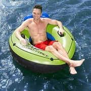 Bestway Vinyl Coolerz Luxury Tube Pool Float, White