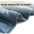 thumbnail image 4 of YnM Bamboo Duvet Cover for Weighted Blankets (80''x87'') - Blue Grey Print, 4 of 5