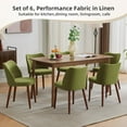 thumbnail image 2 of OUTGOODS Set of 4/6 Modern Dining Chairs, Linen Upholstered, Wood Legs, 2 of 8