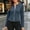 Navy, variant on Women's Slim Fit Faux Suede Cropped Jacket Full Zip Stand Collar Long Sleeve Moto Outerwear Solid Color Short Coat Navy S