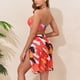 thumbnail image 5 of Conjunto de Bikini de Cintura Alta para las Mujeres Color Sólido Bandaje sin Espalda Traje de Baño de Dos Piezas, Conjunto de Bikini de Corte Alto para las Mujeres con Sujetadores Acolchados Extraíbl, 5 of 9