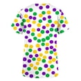 thumbnail image 6 of Purcolt Womens Carnival Scrubs Tops Stretchy Cute V Neck Short Sleeve Shirts Soft Casual Moisture Wicking T-Shirt for Nursing Medical with 2 Pockets, 6 of 6