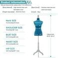 thumbnail image 6 of Female Mannequin Torso Mannequin Body Dress Form Mannequin Height Adjustable 49.6-63.4 Inch with Wooden Tripod Stand for Window Display Store Dress Jewelry Display Sewing (Blue), 6 of 8
