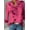 Red, variant on U.Vomade New Fashion All-match Printed Long-sleeved Shirt Women's Loose V-neck Design Shirt Large Size Casual Commuter Temperament Women's Top