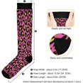 thumbnail image 3 of FREEAMG Leopard Compression Socks for Women Men, Circulation Knee High Stockings for Running Cycling Medical, 1Pair, 3 of 7