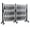 Black, variant on Expandable Fence, 11.5FT Expandable Barricade, Portable Folding Barricade Gate with Locking Casters, Adjustable Mobile Barricade Metal Traffic Fence