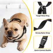 No-Pull Dog Harness and Leash Set, Front Clip Adjustable Vest with Handle for Control, Easy Walking Training(S,Black)
