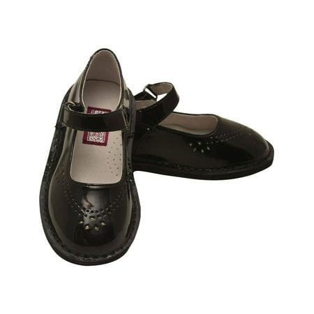 Black Patent Mary Jane Shoes - L'Amour Little Girls Black Patent Perforated Mary Jane Shoes