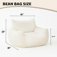 thumbnail image 6 of zyoiszvq Corduroy Bean Bag Chairs for Adults with Memory Foam Filling,Stuffed Lounge Floor Sofa Reading Chair with Armrests, 6 of 7