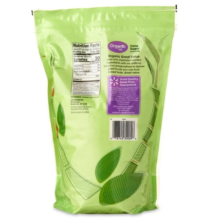 Great Value Organic Granulated Cane Sugar, 4 lbs