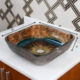 thumbnail image 4 of Elite 1610+P01C Chrome Tempered Glass Square Single Bowl Sink, 4 of 6