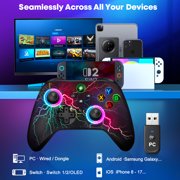Beboncool Wireless Pro Controller for Windows PC, Switch/OLED/Lite, Android, iOS - Programmable Back Buttons, 6-Axis Gyro, Turbo