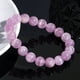 thumbnail image 2 of Pulsera de amatista de kunzita natural para mujer, 8 mm, grado Ice C, 2 of 2