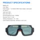 thumbnail image 3 of Gafas de soldadura de luz variable automática solar con diadema de doble lente, 3 of 8
