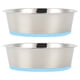 thumbnail image 1 of Paquete de 2 cuencos de acero inoxidable para perros, cuencos de metal antideslizantes con base de goma, cuencos básicos para comida y agua., 1 of 5