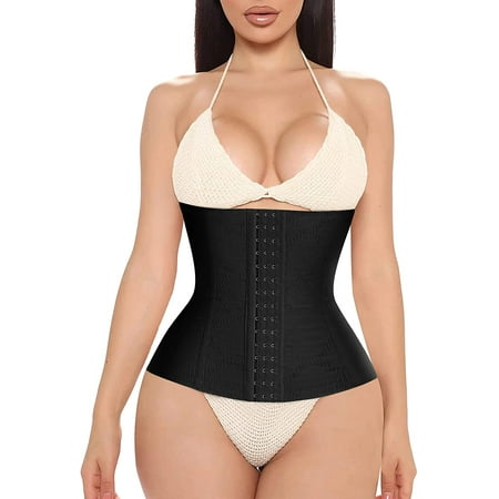 

Nebility Womens Waist Trainer Corset Postpartum Recovery Belt Band Tummy Control Body Shaper for Weight Loss(Black 0XS)