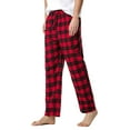 thumbnail image 4 of LilyLLL Christmas Mens Plaid Check Wide Leg Loose Pants Elasticated Loungewear Trousers, 4 of 5