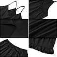thumbnail image 6 of UVN Satin Pajamas Set for Women Summer V Neck Sexy Camisole Tops and Ruffle Shorts 2 Piece Outfit Silk Pjs Sleepwear Loungewear, 6 of 9