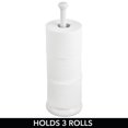 thumbnail image 2 of mDesign Metal Free-Standing Toilet Paper Holder - White, 2 of 5
