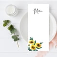 thumbnail image 2 of Koyal Wholesale Rustic Sunflower Printable Wedding Paper Menu Cards for DIY Printer, Pack of 52, 2 of 5