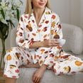 thumbnail image 6 of Sikiie Autumn Maple Leaf with Hedgehog Pajamas for Women Set, Womens Pajama Sets, Lounge Sets for Women, 2pjs for Women-Medium, 6 of 7