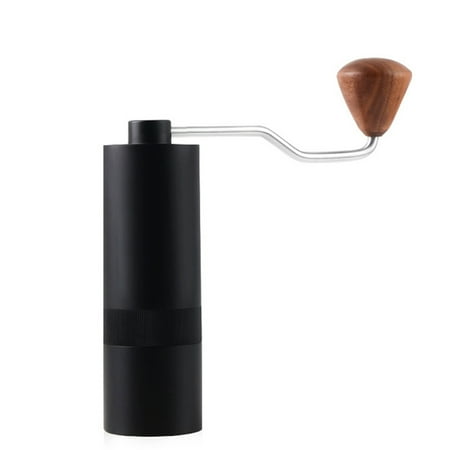 

Liveday Portable Mini Aluminum Manual Coffee Grinder Stainless Steel Burr Grinder with Walnut Handle