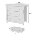 thumbnail image 2 of Luku 3-Drawer Dresser - Tall Boho Dresser with Curved Legs, Rattan Accents, and Freestanding Storage for Living Room, Bedroom, Entryway, or Balcony (30" L x 15.8" W x 29.3" H), 2 of 10