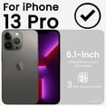 thumbnail image 2 of Compatible with iPhone 13 Pro Case 6.1, Slim Liquid Silicone 3 Layers Full Covered Soft Gel Rubber Case Cover 6.1 inch-Space Gray, 2 of 12