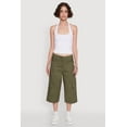 thumbnail image 2 of Womens Wide Leg Cargo Pocket Capris Pants, 2 of 5
