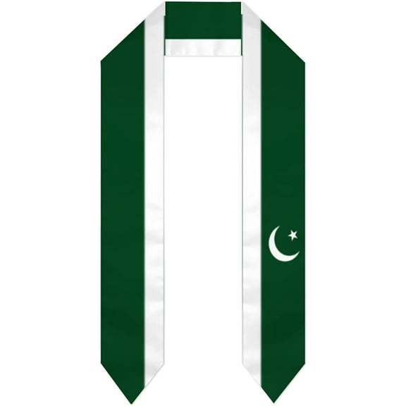 DABOYOZHZH Pakistan Flag Graduation Shawl Sash Stole Wraps Scraf For International Study Pride Women Men