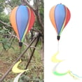 thumbnail image 1 of Tira de viento de globo de aire caliente de arcoíris, molino de viento de colores giratorio brillante, cadena de molino de viento de jardín, decoración al aire libre Adepaton 2034257-2, 1 of 9