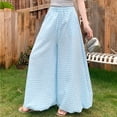 thumbnail image 3 of Women's Printed Bandage Pants, Elastic Waist With Pocket Detail, Casual Wide Leg Trousers For Boho Fashion Mint Green L, 3 of 6