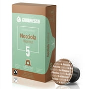 Gourmesso Capsules for Nespresso Machines - 10 ct Hazelnut Flavored Espresso - Compatible Fairtrade Coffee Pods