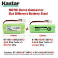 thumbnail image 3 of Kastar 6-Pack Battery Replacement for American Telecom E30021CL E30022CL E30023CL E30025CL LH070-2A43C2BRML1P, Dantona BATT-E30025CL BATTE30025CL, Empire CPH-515J CPH515J, 3 of 5