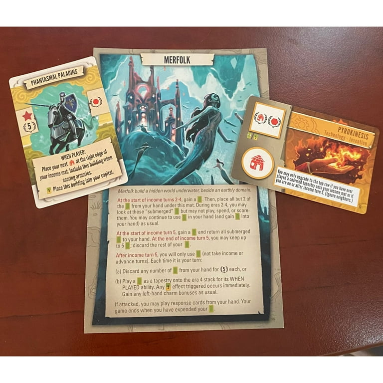 Stonemaier Games: Tapestry: Fantasies & Futures Expansion | Add to Tapestry (Base Game) | New Civs, Cards, and Cities Inspired by Fantasy and Science Fiction | 1-5 Players, 120 Mins, Ages 14+ Stonemaier Games: Tapestry: Fantasies & Futures Expansion | Add to Tapestry (Base Game) | New Civs, Cards, and Cities Inspired by Fantasy and Science Fiction | 1-5 Players, 120 Mins, Ages 14+
