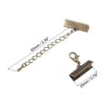 thumbnail image 2 of Unique Bargains 20Sets Ribbon Crimp Clamp Ends with Lobster Claw Clasps & Chain 20mm Bronze Tone, 2 of 7
