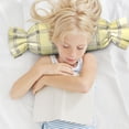 thumbnail image 6 of Candy Pillow With Pillow Core 24.6×9.8in Durable Cord Opening And Closing Design Waterproof And Easy To Install Lightyellow Checked Hand-Drawn Sketch_1, 6 of 8