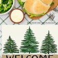 thumbnail image 3 of JOOCAR Welcome Pine Trees Design Linen Table Mats Set of 4 for Home Kitchen Table Decor 12x18 inch, 3 of 5