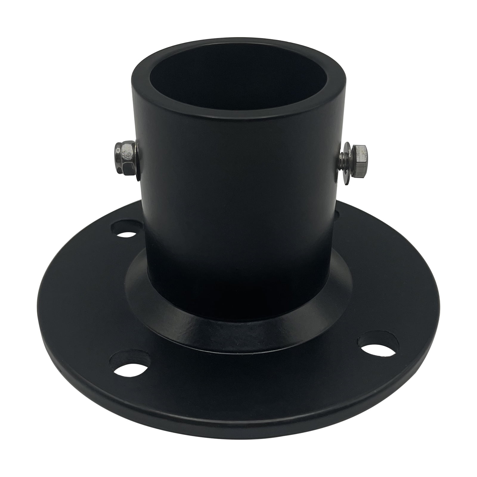 Poolzilla 1 Pack Deck Anchor Flange In Matte Black, Diameter of 1 7/8