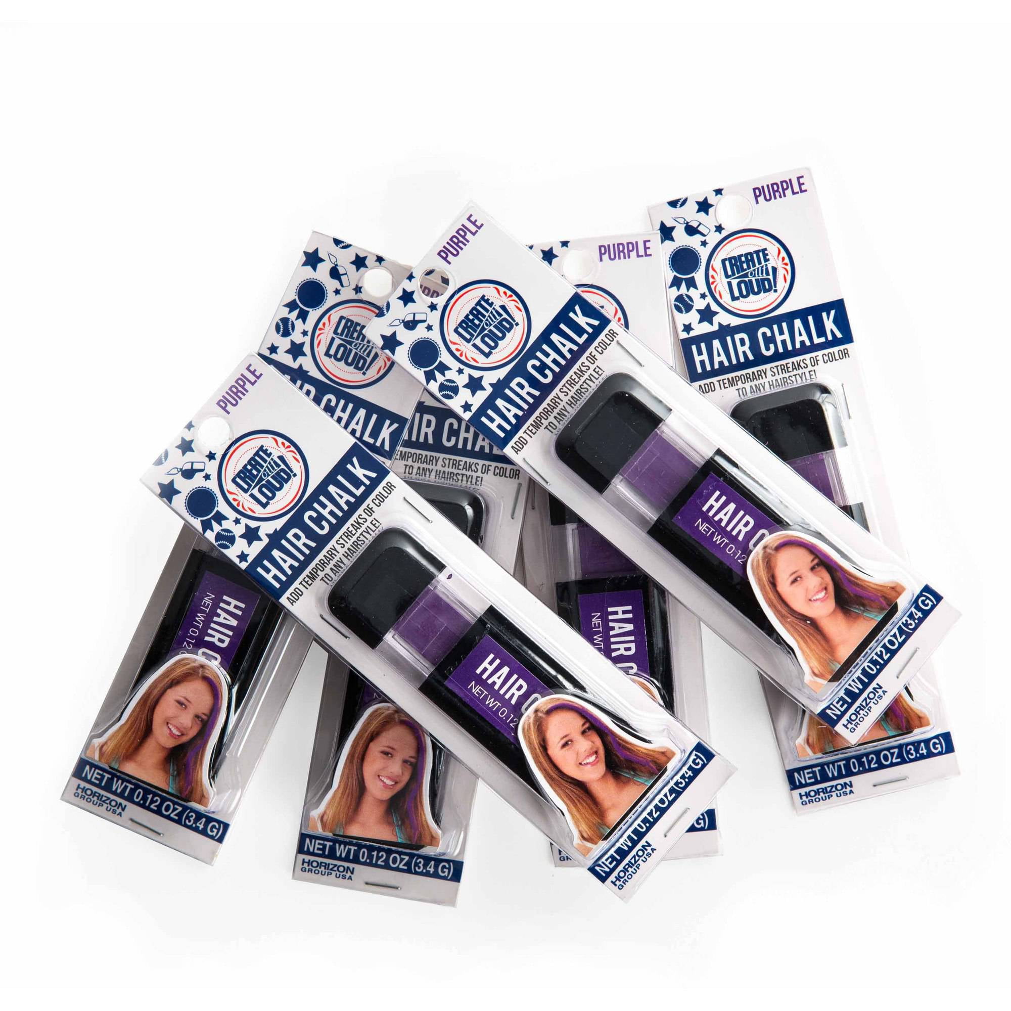 Horizon Group USA Create Out Loud Purple Hair Chalk, 6pk